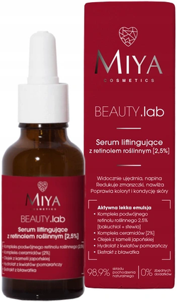 Miya Beauty lab Serum liftingujące z retinolem roślinnym 2 5 30ml