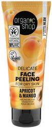 Organic shop Delicate Face Peel Wegański peeling do twarzy do skóry suchej 75ml