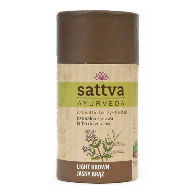 SATTVA AYURVEDA Naturalna Ziołowa Farba Henna Do Włosów - LIGHT BROWN ...