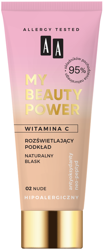 AA My Beauty Power rozświetlający podkład 02 Nude 30ml