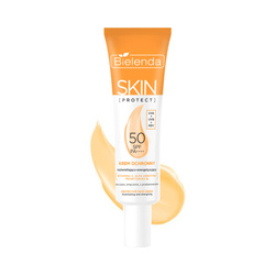 Bielenda Skin Protect Krem ochronny SPF 50 rozświetlająco - energetyzujący, PA++++, UVA + UVB + HEV 40ml