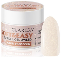 CLARESA Builder Gel UV/LED SOFT&EASY Żel budujący Gold Prosecco 90g