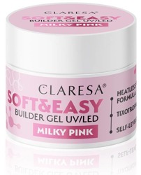 CLARESA Builder Gel UV/LED SOFT&EASY Żel budujący Milky Pink 12g