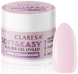 CLARESA Builder Gel UV/LED SOFT&EASY Żel budujący Pink Champagne 12g