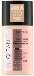 Catrice CLEAN ID High Cover Luminous Matt Foundation Kryjąco-matujący podkład do twarzy 010 30ml