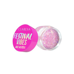 Claresa Festiwal Vibes Gel Glitter Brokat w żelu do twarzy - 02 We Found Love 9,5g