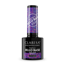 Claresa Rainbow Jello Base Baza hybrydowa - Violet 5g