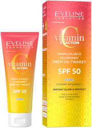 Eveline Cosmetics Vitamin C 3x Action Nawilżająco-ochronny krem do twarzy SPF 50 30ml