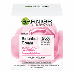 GARNIER ROSE CREAM Odżywczy krem do twarzy z wodą różaną 50ml