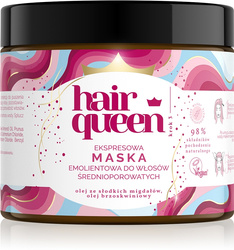 Hair Queen Ekspresowa maska emolientowa do włosów średnioporowatych 400ml