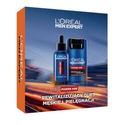 Loreal Men Expert Power Age Rewitalizujący duet męskiej pielęgnacji - Serum z kwasem hialuronowym 30ml + Rewitalizujący krem nawilżający 24H 50ml