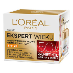 Loreal Pro-Retinol Ekspert Wieku Przeciwzmarszczkowy Krem Ujędrniający SPF20 50+ 50ml