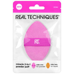 Real Techniques Miracle Powder Puff Aplikator do pudru i gąbka do makijażu 2w1