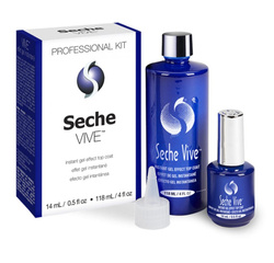 Seche Vive Instant Gel Effect Top Coat Zestaw Innowacyjny Utwardzacz do Paznokci 118ml+14ml