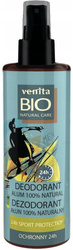 Venita Bio Natural Care Men 24h Sport Protection Ochronny dezodorant do ciała i stóp stóp dla mężczyzn 100% naturalny - Ałun 100ml