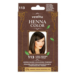 Venita Henna Color Ziołowa odżywka koloryzująca z henną do włosów - 113 Jasny brąz 25g