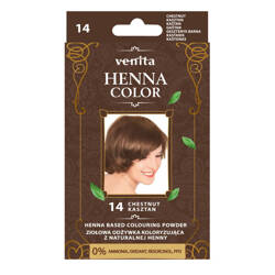 Venita Henna Color Ziołowa odżywka koloryzująca z henną do włosów - 14 Kasztan 25g