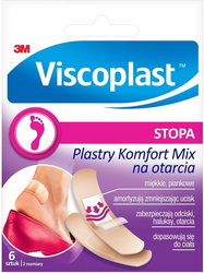 Viscoplast Stopa Plastry komfort mix na otarcia - 6 sztuk