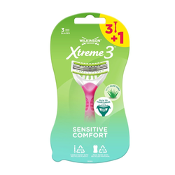 Wilkinson Xtreme 3 Sensitive Comfort Maszynki do golenia dla kobiet - 4 sztuki