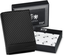 Zagatto Portfel Męski Skórzany czarny RFID Secure model: ZG N4 F7